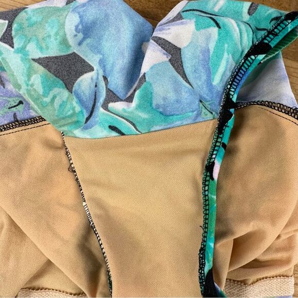 Maxine of Hollywood vintage 60s tropical flora one piece pin-up swimsuit size 12 - Picture 6 of 16